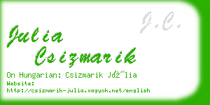 julia csizmarik business card